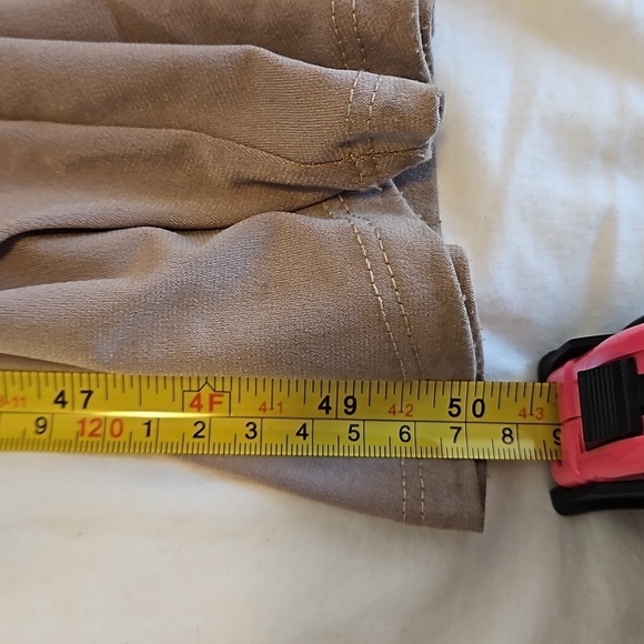 Taupe Floor Length Dress With 2 leg Slits Size M - Picture 5 of 8